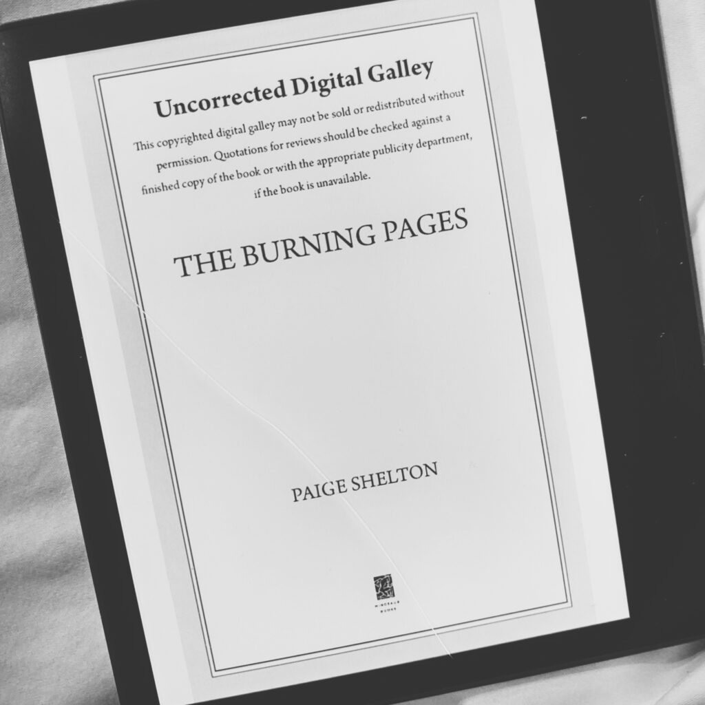 The Burning Pages by Paige Shelton [Book Review] Nightcap Books